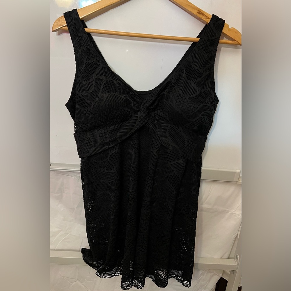 2PC Black Crochet style women’s swimsuit.
